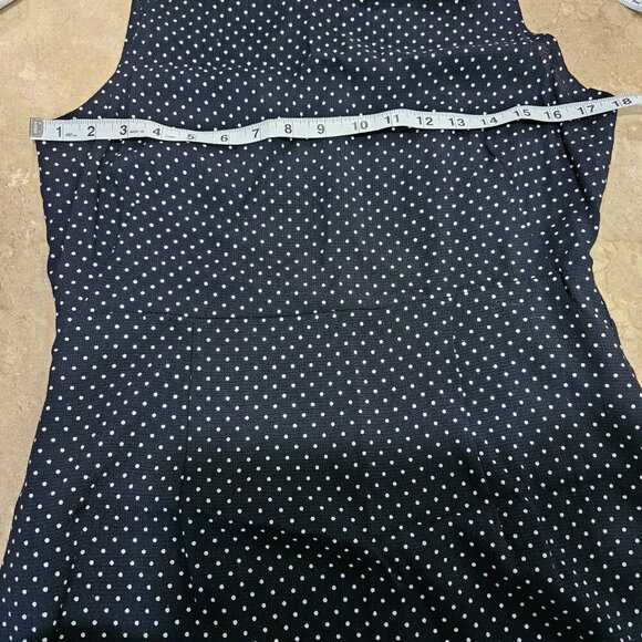 NWT Women's Focus Studio Dress Black with White Polka Dot Size 12 Made in USA - Picture 3 of 7
